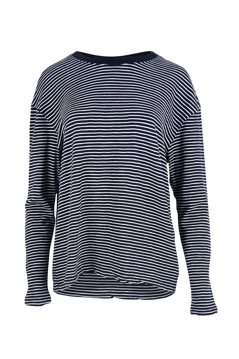 Elements Hutch Stripe Cotton Long Sleeve Tee - Navywhite