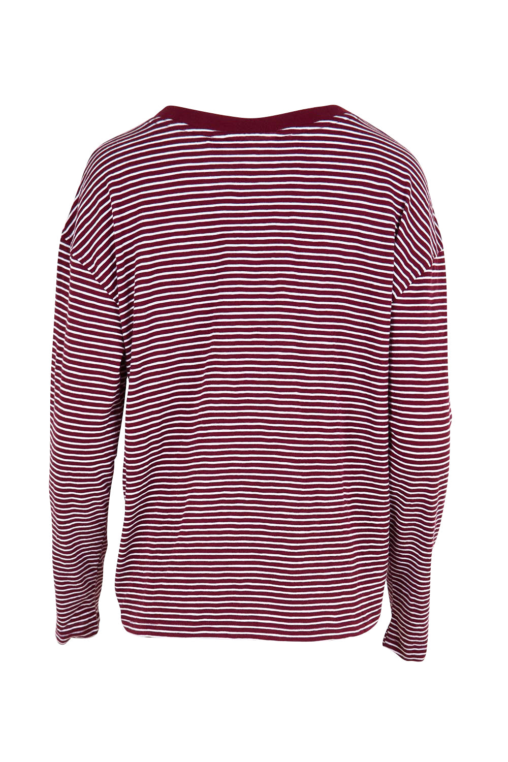 Elements Hutch Stripe Cotton Long Sleeve Tee - Winewhite