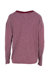 Elements Hutch Stripe Cotton Long Sleeve Tee - Winewhite