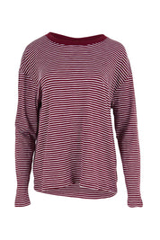 Elements Hutch Stripe Cotton Long Sleeve Tee - Winewhite