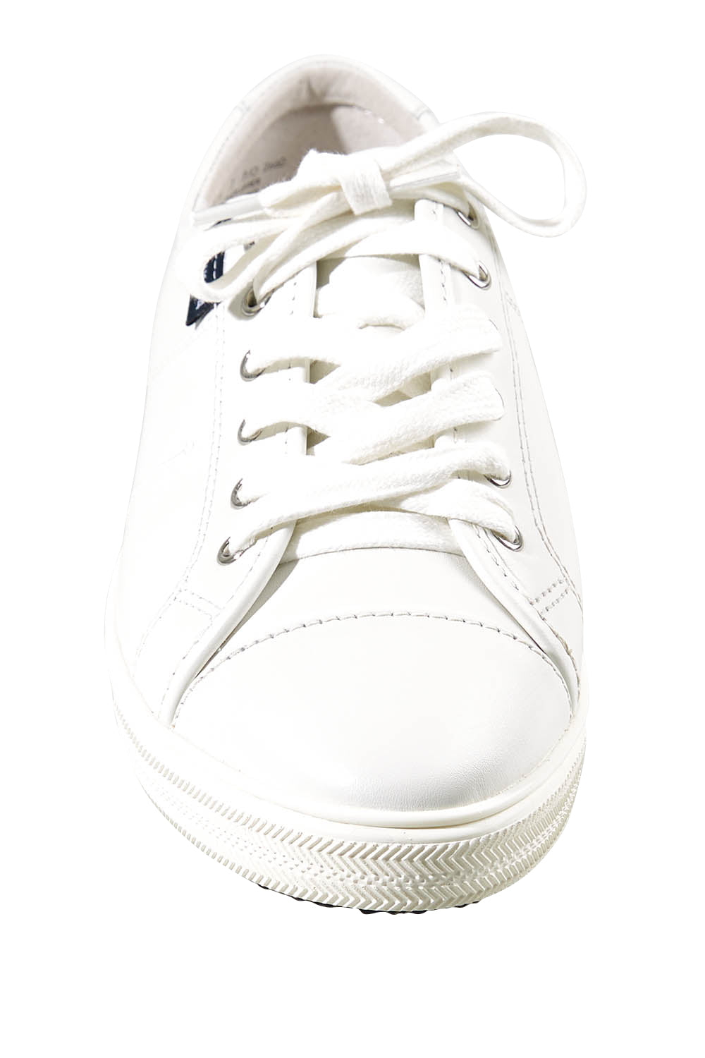 Product shot of the Nat Leather Sneaker in colour White (White), detail