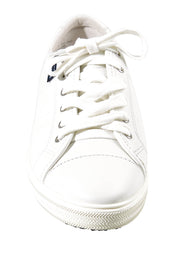Product shot of the Nat Leather Sneaker in colour White (White), detail