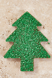 A model wearing the Freckle Tree in colour Green (Green), from the front, showing the whole outfit