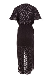 Product shot of the Maylou Tie Waist Maxi Dress in colour BlackAntiq (Black), from the back