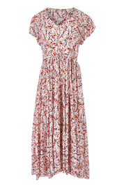 Product shot of the Love Game Maxi Dress in colour Toykoblues (White), from the front