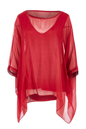 Preloved Chasing Waterfalls Silk Blouse - Summerwine