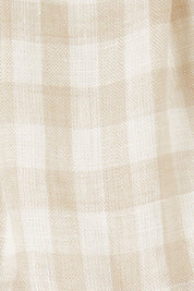 Product shot of the Soul Love Linen Dress in colour Boneging, detail