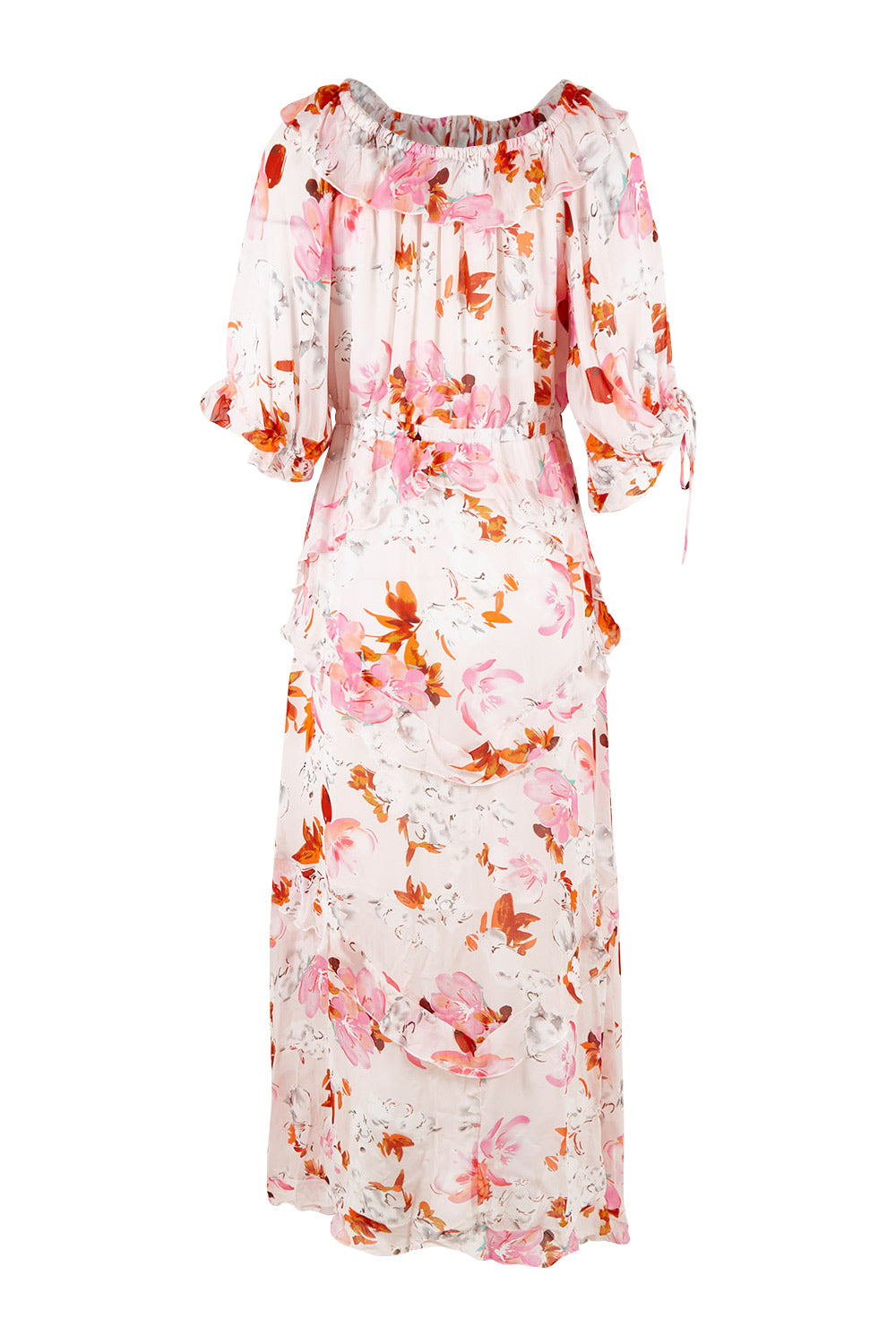 Product shot of the Imagination Dress in colour Spring (Pink), from the back