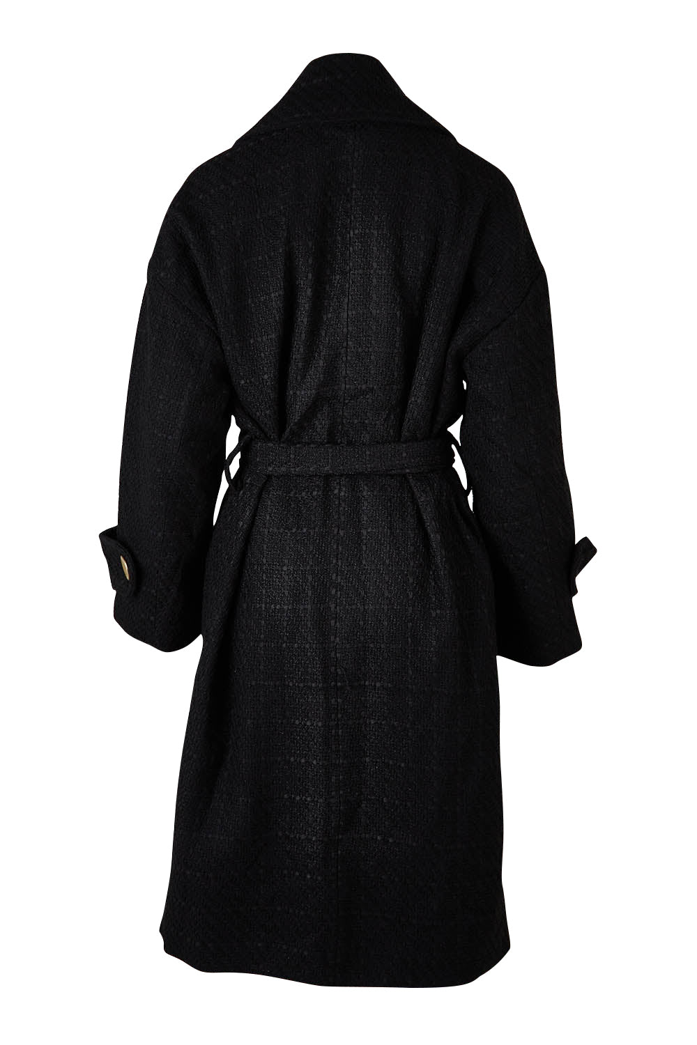 Product shot of the Forever Oversized Coat in colour Black (Black), from the back