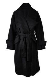 Product shot of the Forever Oversized Coat in colour Black (Black), from the front