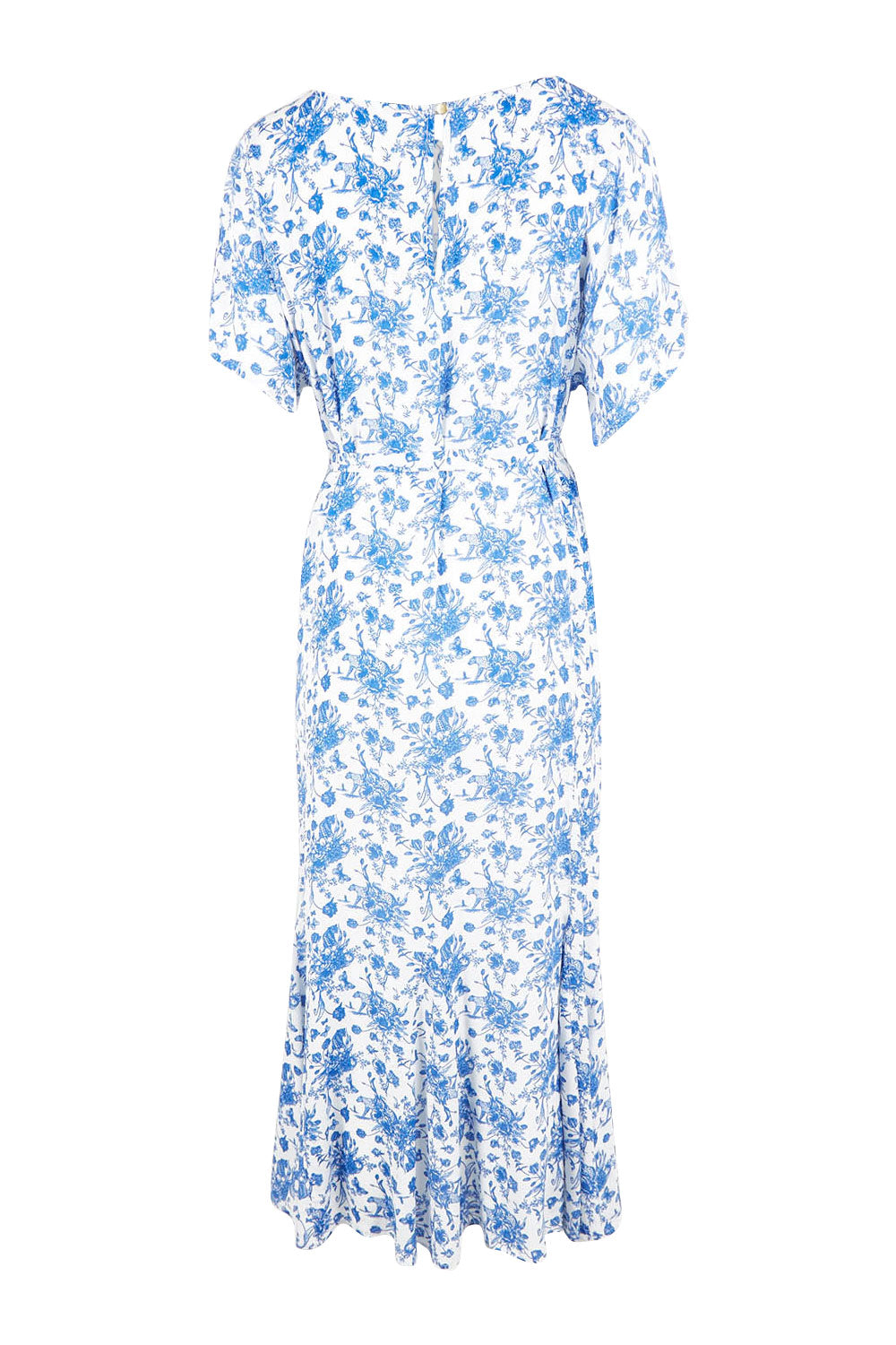 Product shot of the Sweet Harmony Midi Dress in colour White (White), from the back