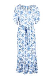 Product shot of the Sweet Harmony Midi Dress in colour White (White), from the front