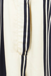Product shot of the Heartstopper Pant in colour Navystripe (Blue), detail