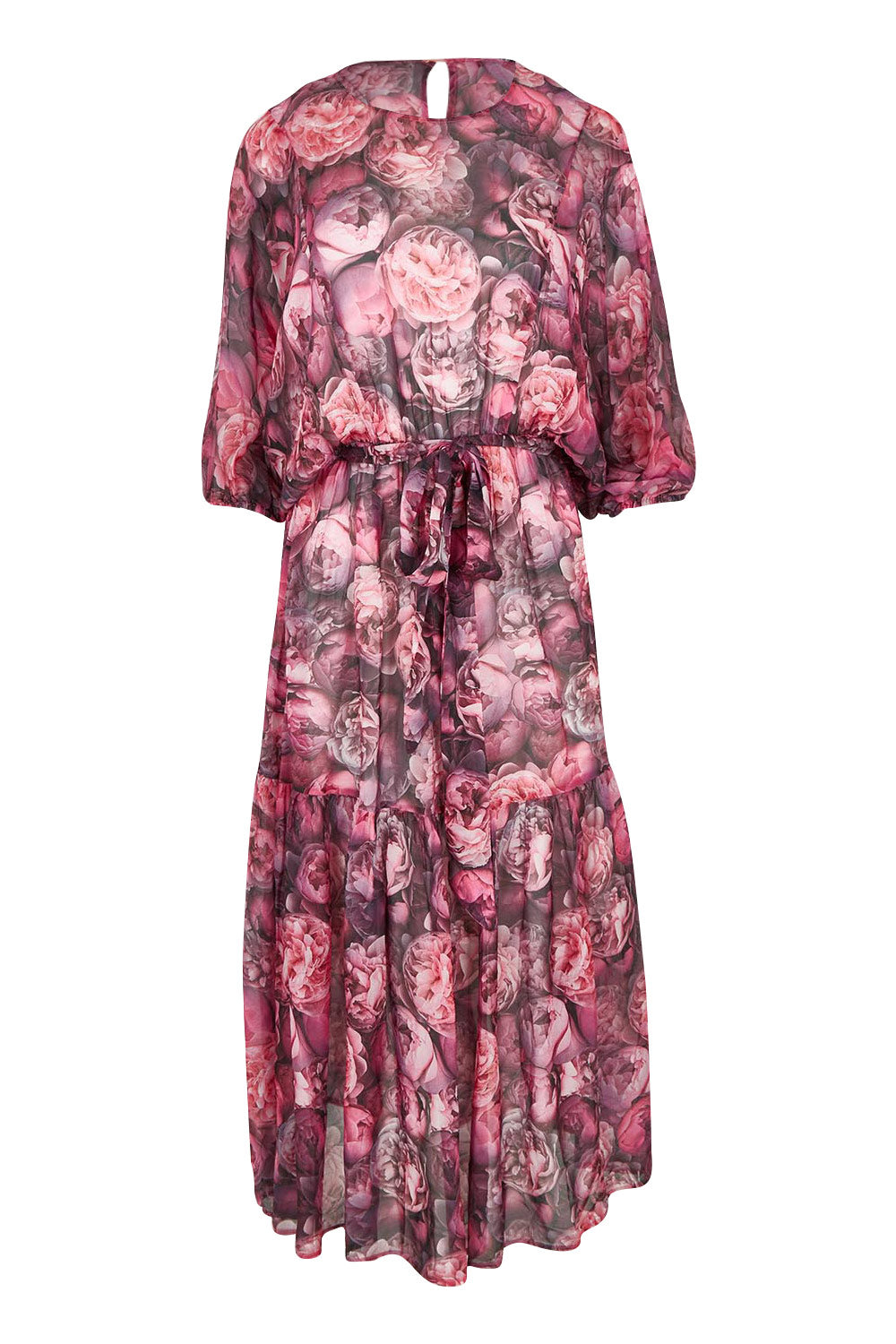 Product shot of the Phenomenon Dress in colour Peony (Pink), from the front