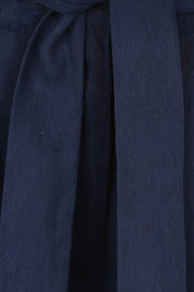 Product shot of the Lyrical Lyocell Blend Short in colour Navy (Blue), detail
