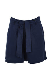 Product shot of the Lyrical Lyocell Blend Short in colour Navy (Blue), from the front