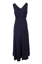 Product shot of the Fusion Dress in colour Navy (Blue), from the back