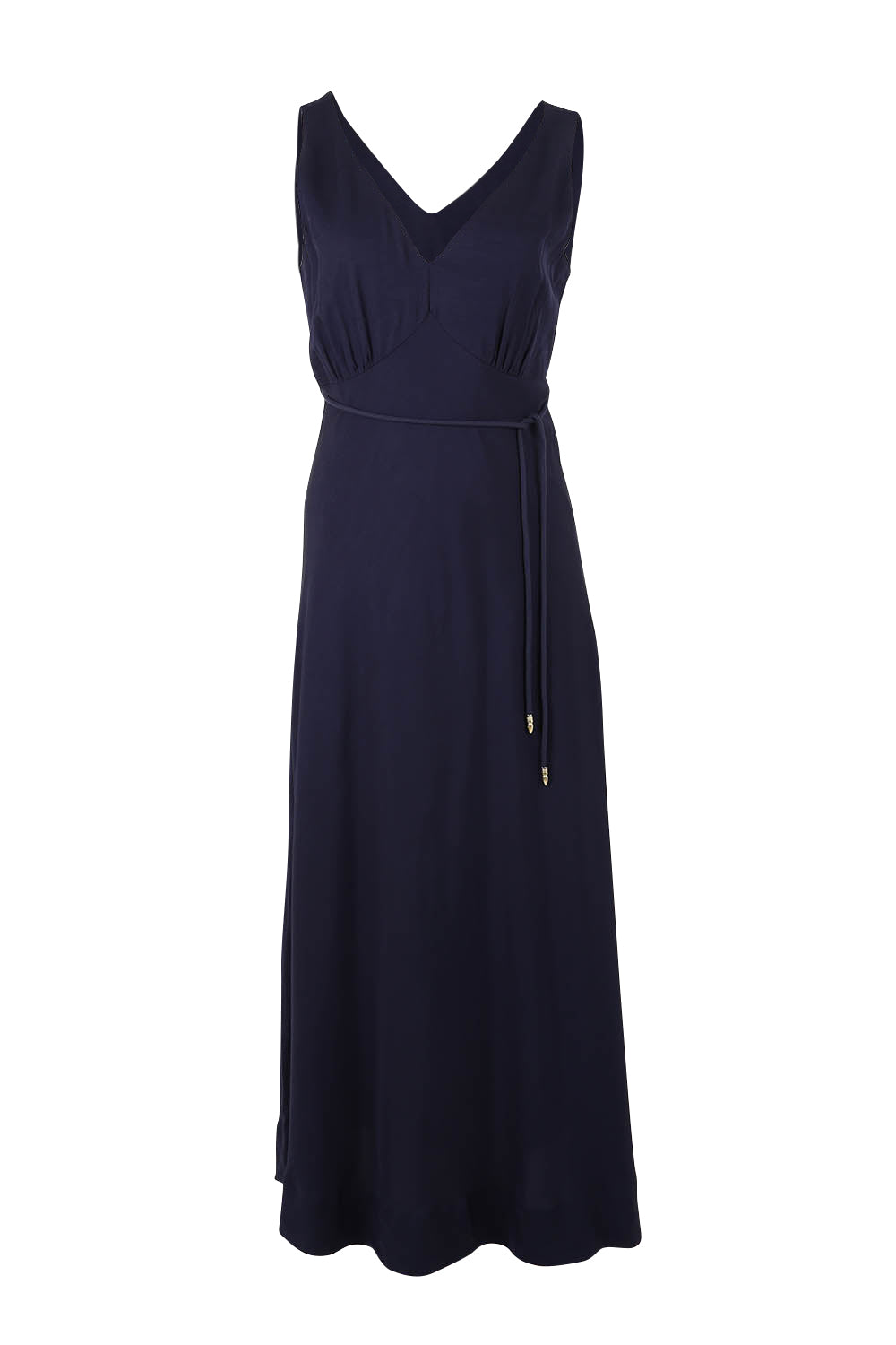 Product shot of the Fusion Dress in colour Navy (Blue), from the front