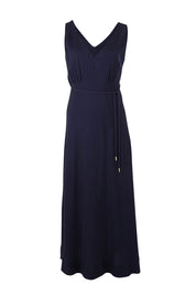 Product shot of the Fusion Dress in colour Navy (Blue), from the front