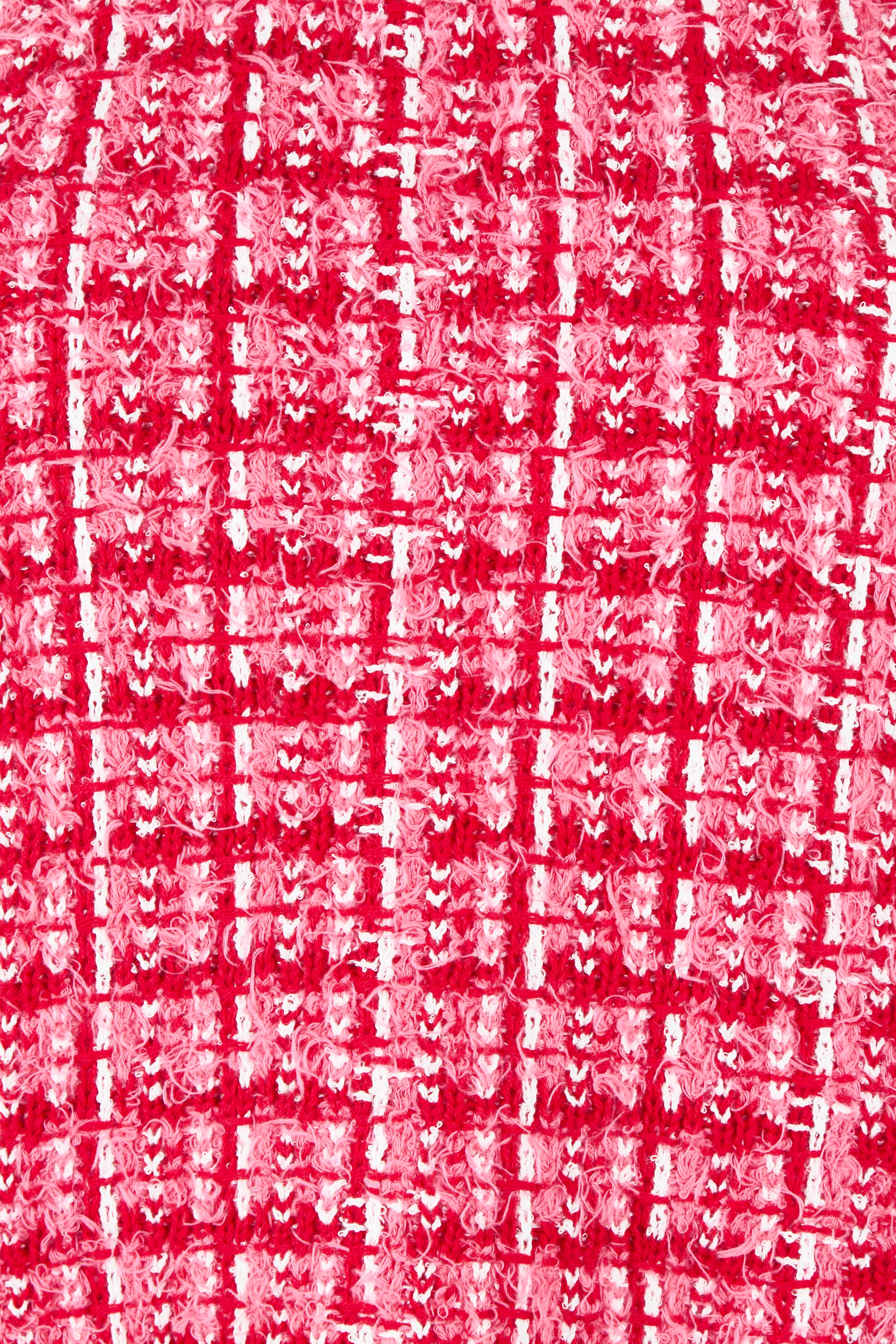 Product shot of the Kinetic Cotton Blend Knit Top in colour Pink (Pink), detail