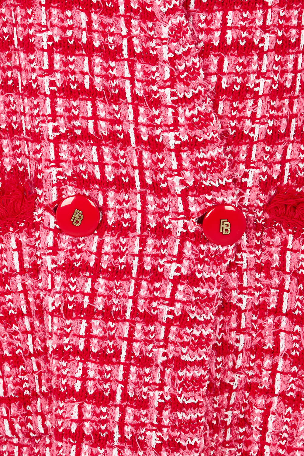 Product shot of the Beverley Cotton Blend Knit Cardi in colour Pink (Pink), detail