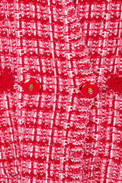 Product shot of the Beverley Cotton Blend Knit Cardi in colour Pink (Pink), detail