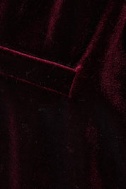 Product shot of the Mustang Sally Velvet Pant in colour Wine (Red), detail