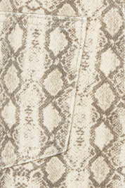 Product shot of the Chameleon Denim Skirt in colour Snakeskin, detail