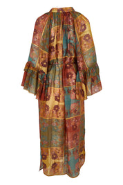Product shot of the Bohemian Lyocell Dress in colour Floral, from the back