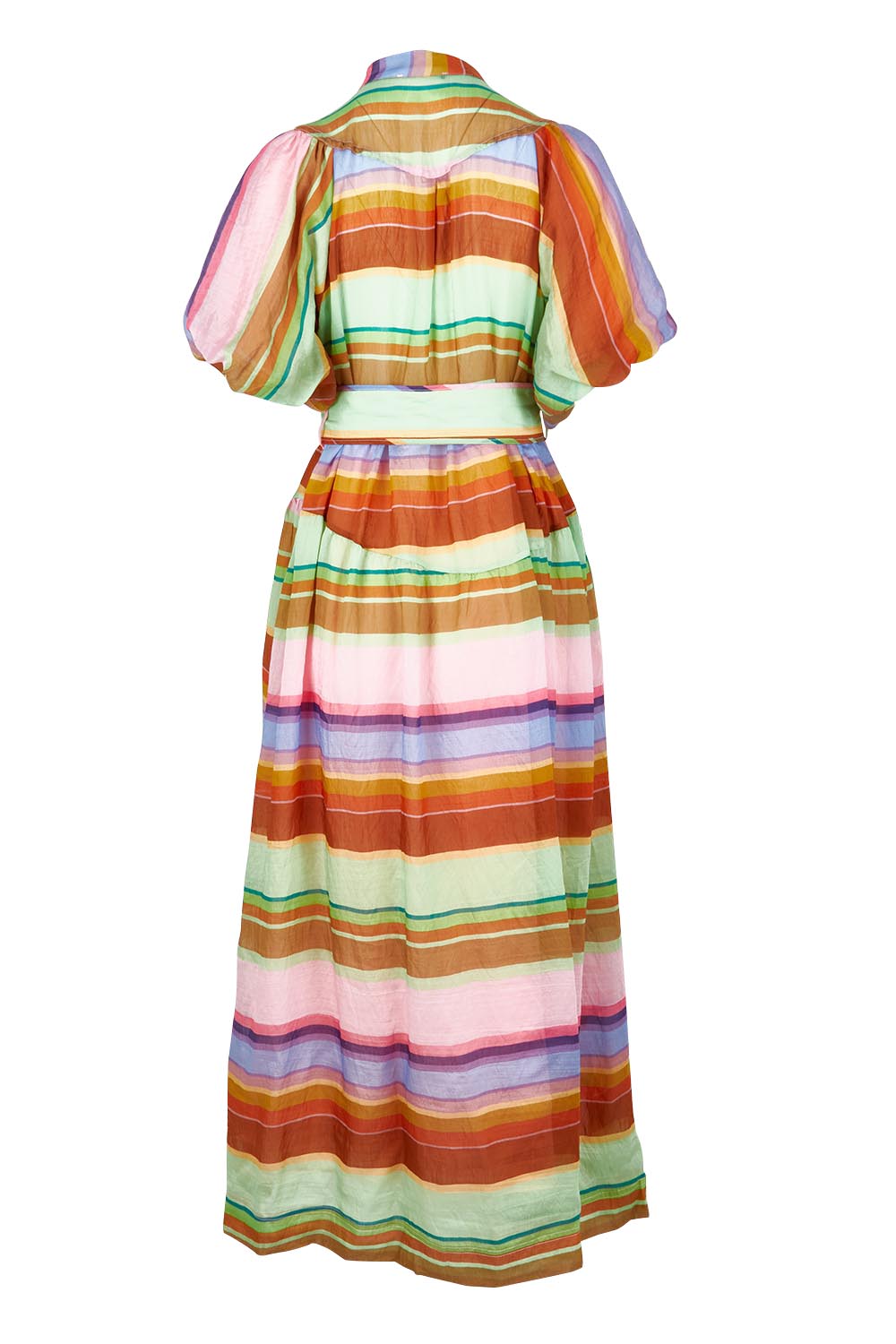 Product shot of the Siesta Lyocell Blend Dress in colour Stripe, from the back