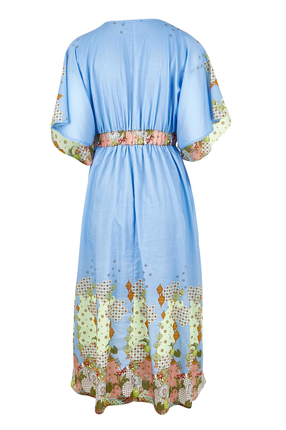 Product shot of the Etro Lyocell Cotton Dress in colour Etro (Blue), from the back