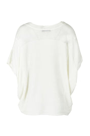 Product shot of the Corsica Knit Top in colour White (White), from the back