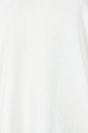 Product shot of the Corsica Knit Top in colour White (White), detail