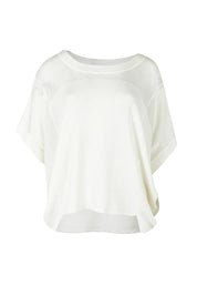 Product shot of the Corsica Knit Top in colour White (White), from the front
