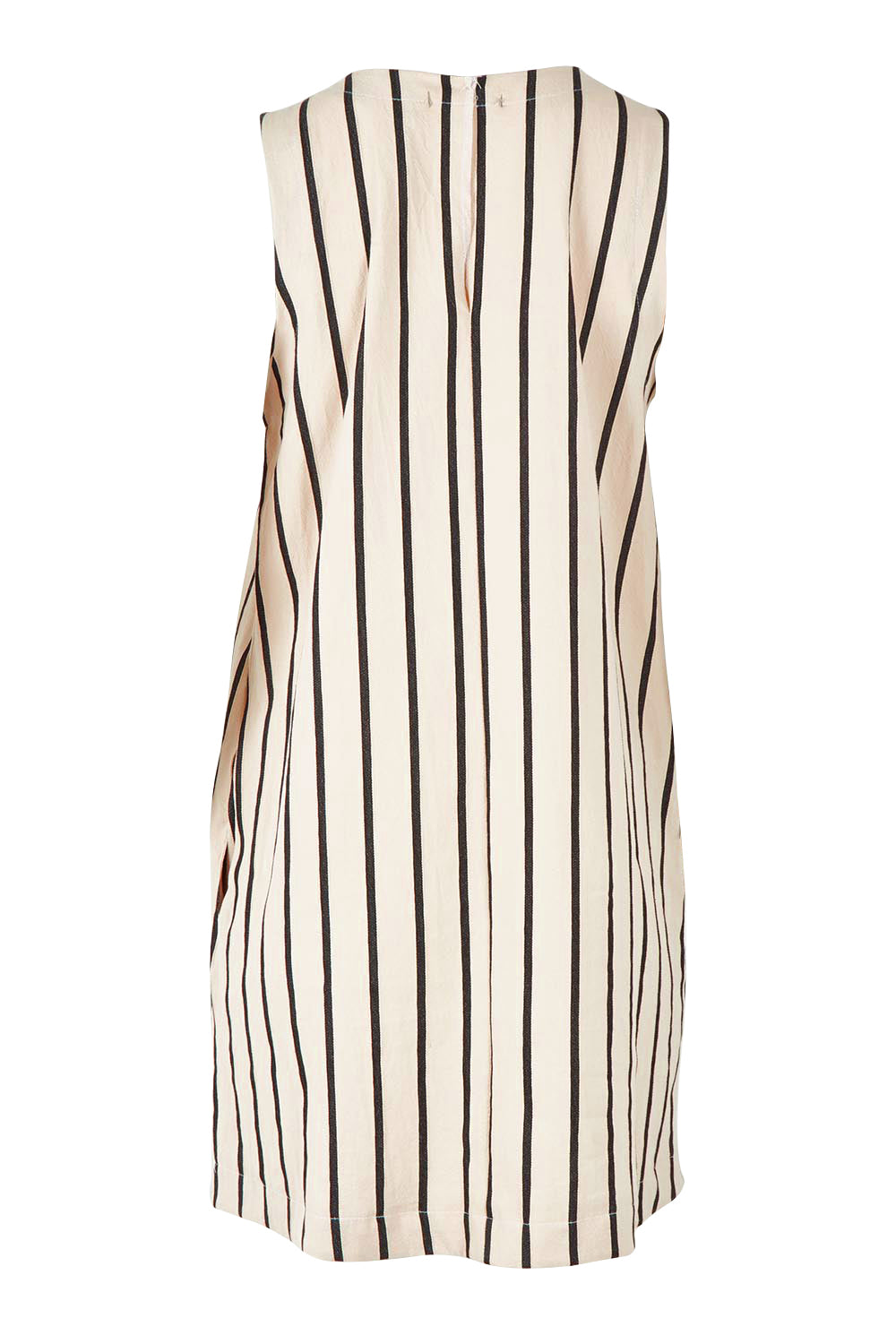Product shot of the Luna Cotton Blend Dress in colour Creamblack, from the back