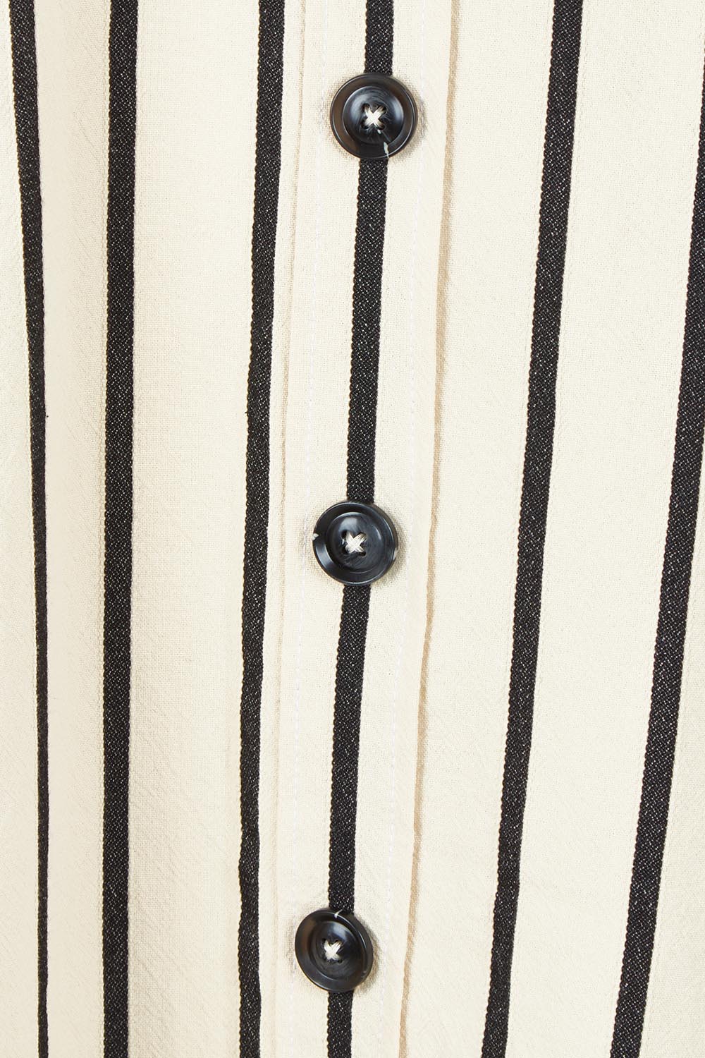 Product shot of the Luna Cotton Blend Dress in colour Creamblack, detail
