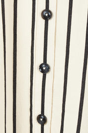 Product shot of the Luna Cotton Blend Dress in colour Creamblack, detail