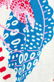 Product shot of the Soleil Wrap Dress in colour Lobster, detail