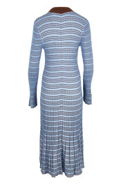 Nesta Check Knit Dress – Blue