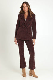 Knox Velvet Jeans – Chocolate