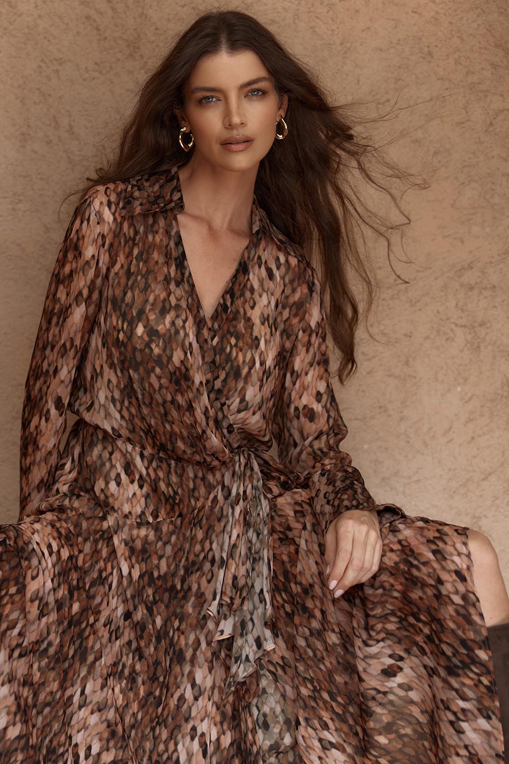 Isla Wrap Dress – Snake