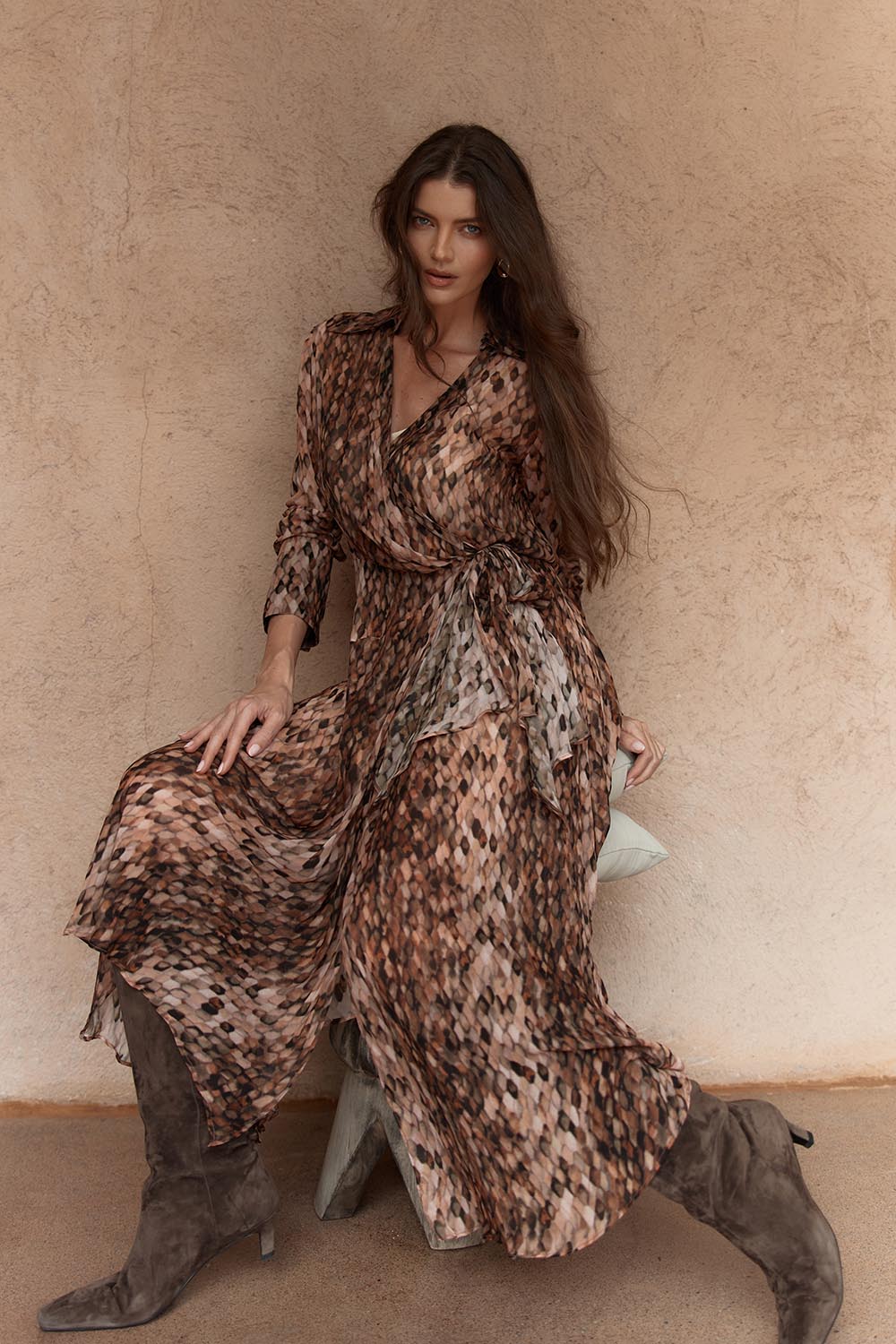 Isla Wrap Dress – Snake