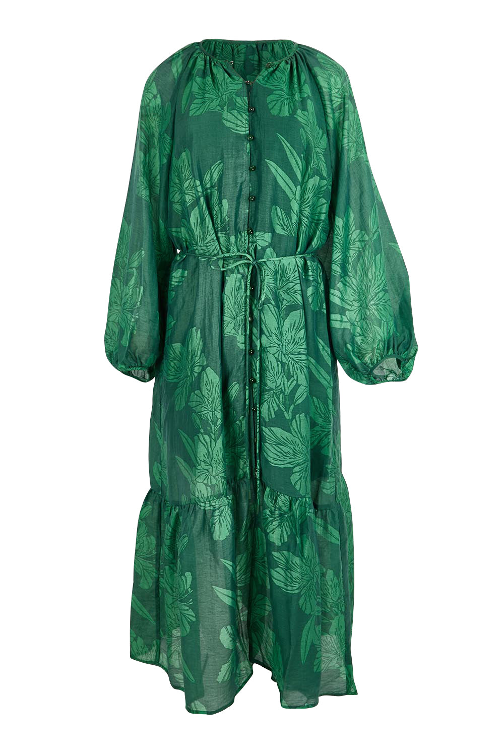 Lynn Tiered Dress – Evergreen