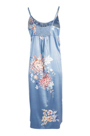Product shot of the Rianna Mid Chemise in colour Dusk (Blue), from the back