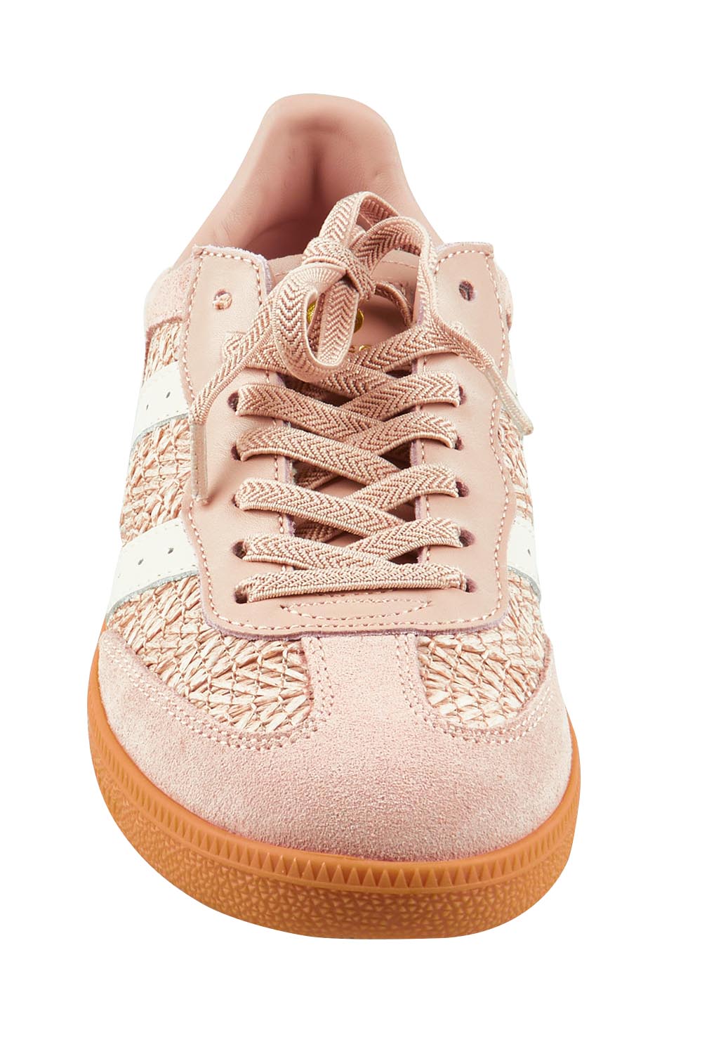 Product shot of the 2001 Parallel Suede Sneaker in colour Cameoraffi (Pink), detail