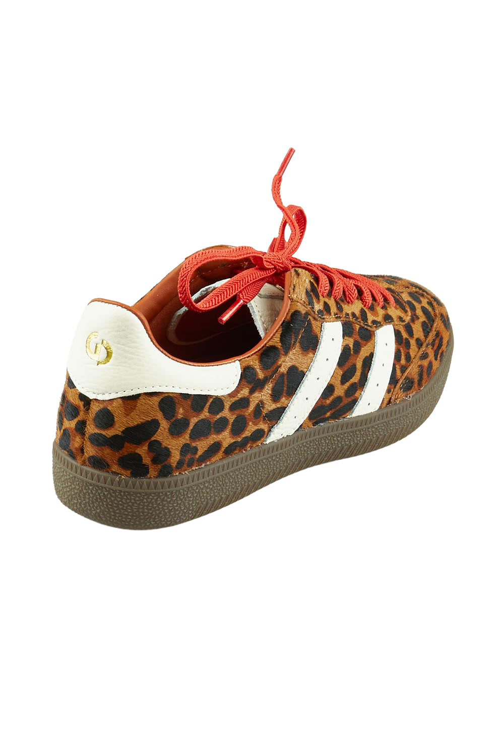 Product shot of the 2001 Parallel Suede Sneaker in colour Leoivory, from the back