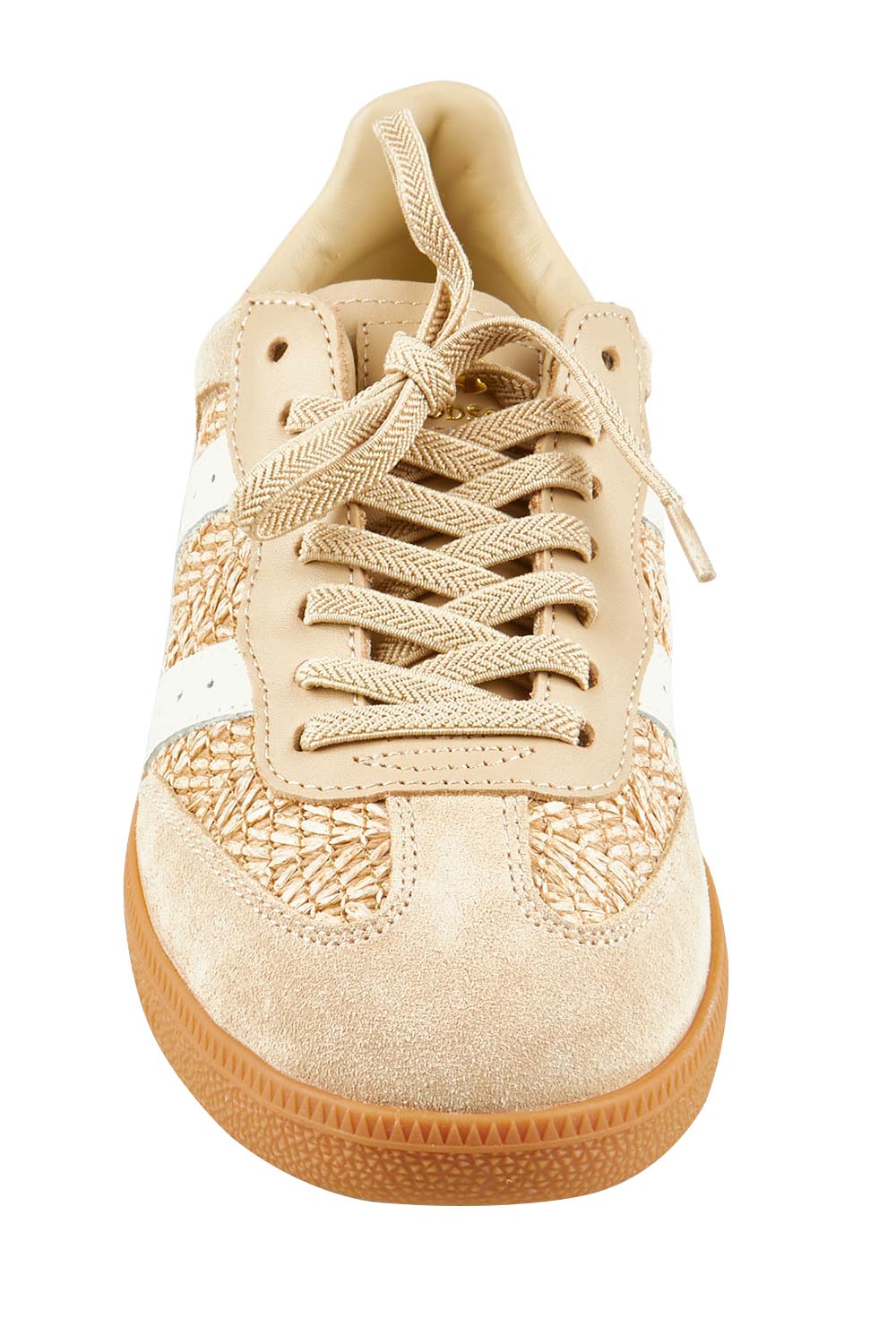 Product shot of the 2001 Parallel Suede Sneaker in colour Sandraff, detail