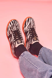 2001 Parallel Suede Sneaker - Zebra