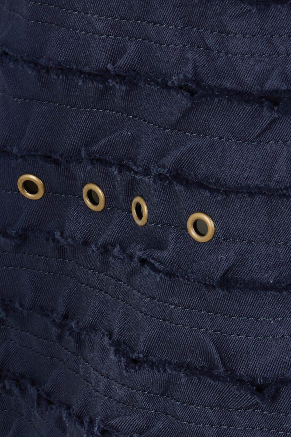 Product shot of the Cotton Twill Skirt in colour Navy (Blue), detail