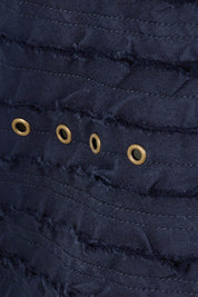 Product shot of the Cotton Twill Skirt in colour Navy (Blue), detail
